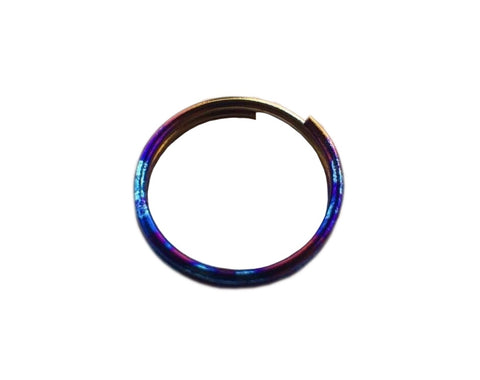 Coloured Titanium Split Ring (Oil Slick)